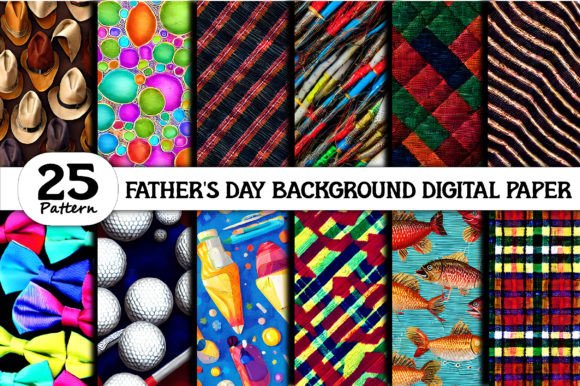 25 Father’s Day Background Digital Paper