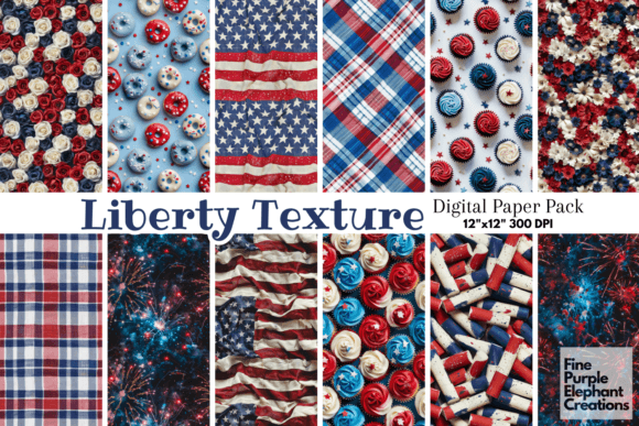4th of July Texture Patriotic American