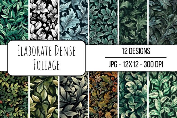 Elaborate Dense Foliage Seamless Pattern: A Practical Resource for Digital Creators