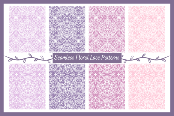 Elevate Your Digital and Physical Projects with Pastel Floral Lace Pattern Digital Paper