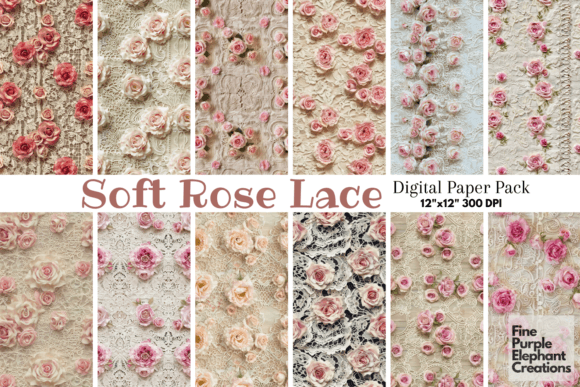 Elevating Digital Design: The Strategic Value of Vintage Pink Rose Lace Texture Wedding Assets