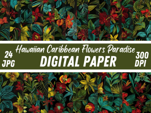 Hawaiian Caribbean Paradise Pattern