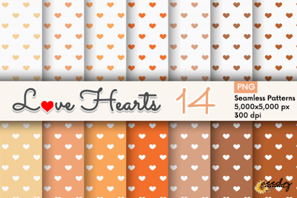 Heart in Shades of Orange