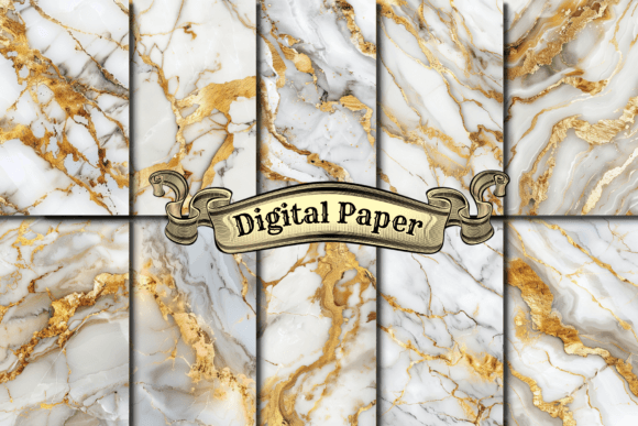 Marble Textures with Gold Foil: Elevating Visual Design