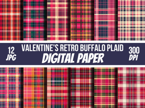 Retro Lumberjack Buffalo Plaid Pattern for Crafts