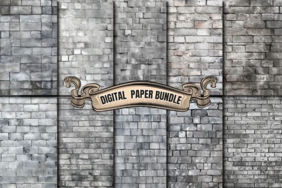 White Brick Textures Digital Paper